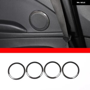 BMW ST カーアクセサリー 3 4シリーズ F30 F33 F36 2013-2019 ABS カーボンスタイル ドアツイーター スピーカー リング トリム サークルカバー - Style A