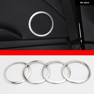 BMW ST カーアクセサリー 3 4シリーズ F30 F33 F36 2013-2019 ABS カーボンスタイル ドアツイーター スピーカー リング トリム サークルカバー - Style B
