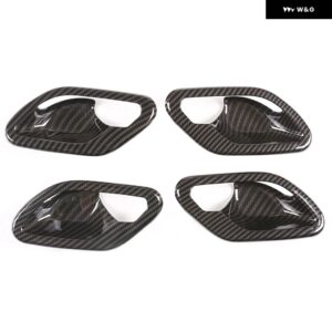 BMW カーパーツインナードアボウル 装飾 カバー トリム ステッカー ABS クローム 5シリーズ E39 1996-2003 インテリア アクセサリー - carbon fiber