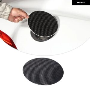 ジャガー カーボン燃料油タンクゲートカバー トリム ガスタンク ドアキャップ ステッカー F タイプ 2013-2022 カーアクセサリー 1個 - Soft Carbon