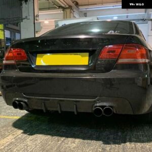 BMW カーボンリア バンパー ディフューザー リップ スポイラー 3シリーズ 325I 330I 335I E92 E93 M スポーツクーペコンバーチブル 2007 - 2013 - Quad Exhaust Dual