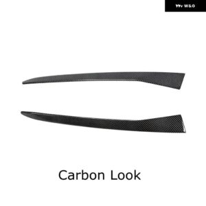 BMW ABS カーボンルック/グロスブラックリアウィンドウサイド スポイラー ウィング X4 G02 2019 2020 リアサイド スポイラー リップウィング トリム カバー - Carbon Look