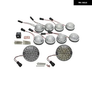 ランドローバー 10ピース /キット スモークレンズ フル LED ランプ アップグレード キット ディフェンダー 1990-2016 - Clear Lens