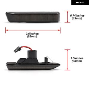 BMW ダイナミック LED サイドマーカーウインカー 3シリーズ E36 クーペリムジンカブリオコンパクトツーリング M3 E53 X5 SAV アルピナ B3 B6 B8 - Smoked Lens