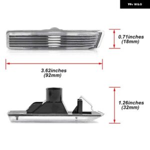 BMW スモークレンズ フロント OEM サイドマーカーウィンカー インジケーター 3シリーズ E36 LCI 318I 318IS 318TI 323I 323IS 328I 328IS E53 X5 - Clear Lens