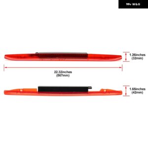 ポルシェ スモーク車サード 3RD ブレーキライト LED ストップランプ ボクスター 986 1997-2004 リアテール信号ランプ 98663 - Red Lens