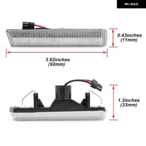 BMW 2X スモークレンズ フロント アンバー LED サイド マーカーライト インジケーター E46 3シリーズ M3 クーペ/コンバーチブル 01-06 E38 7シリーズ 95-01 - Clear Lens