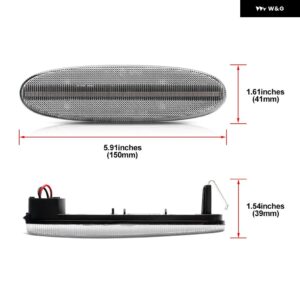 ジャガー ユーロスタイル スモークフロント アンバー リアレッド LED バンパー フェンダーサイド マーカーライト XJ X308 XJ8 XJ - Clear Lens
