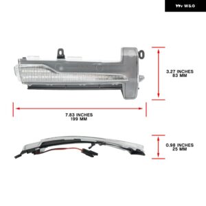 ボルボ XC60 2014-16 シーケンシャル LED バック ミラー サイド ミラー ウインカー ダイナミックウィンカー ライトインジケータ 31371878/79 - Clear Lens
