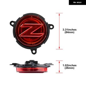 BMW 2X Z4 E85 ロードスター 2003-2008 E86 クーペ 2006-2008 Z エンブレム LED リアフェンダーサイド マーカーライト OEM#63147046039 に適合 - Red Lens