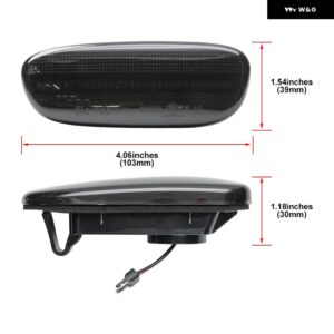 スバル 2X インプレッサ GCGMGF 1993-2001 アンバー LED サイドマーカー ウインカー ライト OEM: 84401FA05 - Smoked Lens