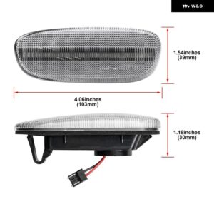 スバル 2X インプレッサ GCGMGF 1993-2001 アンバー LED サイドマーカー ウインカー ライト OEM: 84401FA05 - Clear Lens