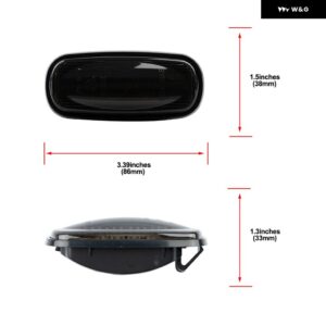 ランドローバー スモーク アンバー LED サイド マーカーライト フリーランダー 1 2002-2005 ディスカバリー 2 1999-2004 ディフェンダー TD5 - Smoked Lens