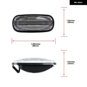 ランドローバー スモーク アンバー LED サイド マーカーライト フリーランダー 1 2002-2005 ディスカバリー 2 1999-2004 ディフェンダー TD5 - Clear Lens