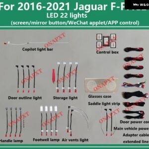 ジャガー F-PACE E-PACE XE/XEL XF/XFL 2016-2021 周囲光 ムードランプ ルーフ スピーカー イルミネーター - Set 5