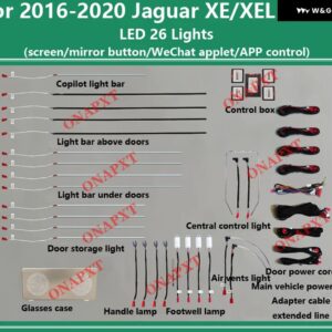 ジャガー F-PACE E-PACE XE/XEL XF/XFL 2016-2021 周囲光 ムードランプ ルーフ スピーカー イルミネーター - Set 2