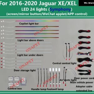 ジャガー F-PACE E-PACE XE/XEL XF/XFL 2016-2021 周囲光 ムードランプ ルーフ スピーカー イルミネーター - Set 3