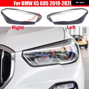 BMW 自動車 X5 G05 2019-2020 フロント ヘッドライト ガラス ヘッドランプ ク リア ランプシェルレンズ カバー - Left