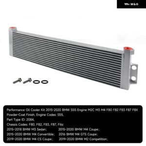 BMW オイルクーラー M3 M4 M2 S55 F80 F82 F83 F87 F8X 2015-2020 パフォーマンス用 - Silver