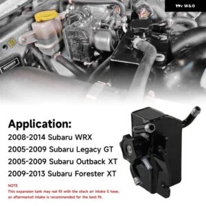 スバル アルミクーラント拡張タンク WRX 08-14/レガシー GT アウトバック XT 05-09 フォレスター XT 2009-2013 - black