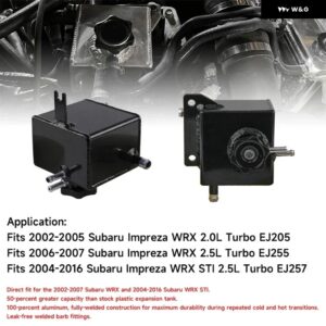 スバル クーラント拡張タンク インプレッサ WRX 2.0L ターボ EJ205 EJ255 2002-2007 / STI 2.5L 2004 - black