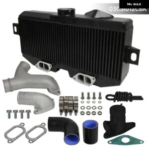 スバル トップ マウント インタークーラーキット Y パイプ 02-07 WRX STI EJ20 EJ25 GD GG W/BOV ブラック/ - black