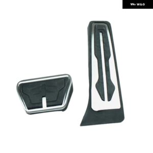 BMW X3 X4 F10 F11 F12 F06 F01 F02 LHD ガスステンレス プレートブレーキ燃料ペダル フットレスト クッション - 2PCS