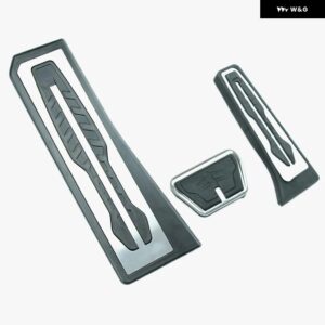 BMW X3 X4 F10 F11 F12 F06 F01 F02 LHD ガスステンレス プレートブレーキ燃料ペダル フットレスト クッション - 3PCS