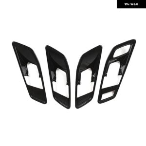 BMW 1シリーズ 2シリーズ F40 F44 2020-2024 ABS カーボン/ブラック車インナーハンドル 装飾 フレーム ステッカー カーアクセサリー - black