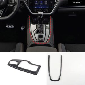 スバル WRX 2021-2023 ABS カーボンカーセンター コントロール ギア シフト パネル ハンドブレーキ 装飾 フレーム ステッカー - 2PCS Matte black