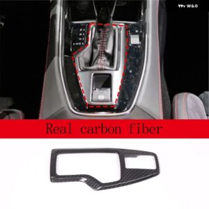 スバル WRX 2021-2023 ABS カーボンカーセンター コントロール ギア シフト パネル ハンドブレーキ 装飾 フレーム ステッカー - 1pcs Real carbon2