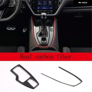 スバル WRX 2021-2023 ABS カーボンカーセンター コントロール ギア シフト パネル ハンドブレーキ 装飾 フレーム ステッカー - 2pcs Real carbon