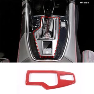 スバル WRX 2021-2023 ABS カーボンカーセンター コントロール ギア シフト パネル ハンドブレーキ 装飾 フレーム ステッカー - style A Red