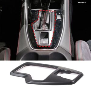 スバル WRX 2021-2023 ABS カーボンカーセンター コントロール ギア シフト パネル ハンドブレーキ 装飾 フレーム ステッカー - Style A Matte black