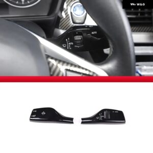 BMW ブラック/カーボンスタイル ウィンカー ワイパー スイッチ トリム ロッド F20 F30 F10 F15 F16 F49 F52 G01 G02 G05 カーアクセサリー - Style B Black