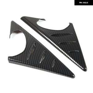 BMW ABS カーボン 3シリーズ E90 2005-2012 バック ミラー サイドトライアングル スポイラー トリム 装飾 ステッカー カーアクセサリー - carbon fiber