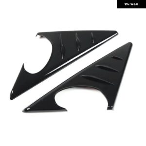 BMW ABS カーボン 3シリーズ E90 2005-2012 バック ミラー サイドトライアングル スポイラー トリム 装飾 ステッカー カーアクセサリー - black