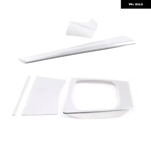 BMW ABS カーボン 3 4シリーズ G20 G28 G22 2020-2023 カーセンター コンソール ギア シフト パネル フレーム カバー トリム カーアクセサリー - 5pcs Silver