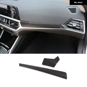 BMW ABS カーボン 3 4シリーズ G20 G28 G22 2020-2023 カーセンター コンソール ギア シフト パネル フレーム カバー トリム カーアクセサリー - Style B carbon fiber