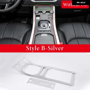 ランドローバー レンジローバー イヴォーク 2011-2019 センター コンソール パネル トリム 用クローム インテリア アクセサリー - B-Without CD