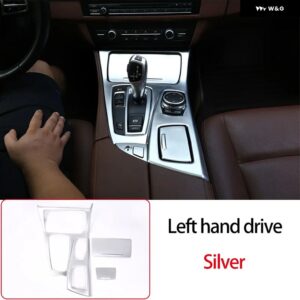 BMW RHD LHD 5シリーズ F10 2011-2017 ABS センター コントロール ギア パネル カバー 装飾 ステッカー インテリア アクセサリー - Left hand drive2