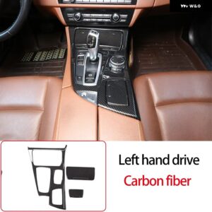 BMW RHD LHD 5シリーズ F10 2011-2017 ABS センター コントロール ギア パネル カバー 装飾 ステッカー インテリア アクセサリー - Left Hand Drive4