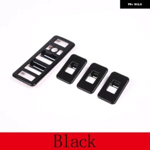 ランドローバー レンジローバー ヴォーグ L405 2013-2017 ABS 窓ガラス昇降 ボタン 装飾 フレーム ステッカー カーアクセサリー - black