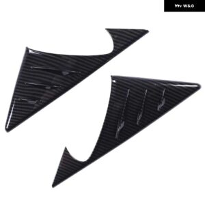 ジャガー ABS カーボン/マット F タイプ 2013-2023 バック ミラー サイドトライアングル スポイラー トリム 装飾 ステッカー カー - carbon fiber