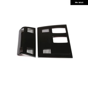 BMW 2個 黒木目 ABS ルーフ 読書灯カバー フレーム トリム X1 E84 2011-2015 カーアクセサリー - Glossy black