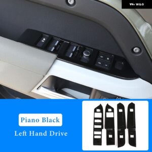 ランドローバー LHD RHD ABS ブラック/オークグレイン窓ガラスリフトスイッチ ボタン トリム ディフェンダー 90 110 2020-2024 カーアクセサリー - LHD-Black