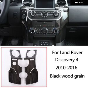 ランドローバー ディスカバリー 4 LR4 10-16 黒木目車中央 制御 計器 パネル インテリア 装飾 フレーム アクセサリー - Style 5