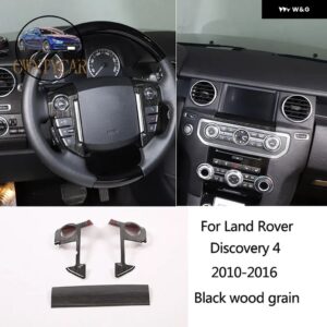 ランドローバー ディスカバリー 4 LR4 10-16 黒木目車中央 制御 計器 パネル インテリア 装飾 フレーム アクセサリー - Style 8