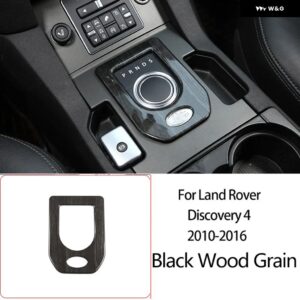 ランドローバー ディスカバリー 4 LR4 10-16 黒木目車中央 制御 計器 パネル インテリア 装飾 フレーム アクセサリー - Style 13