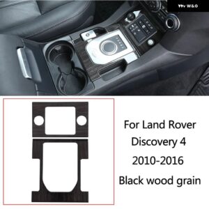 ランドローバー ディスカバリー 4 LR4 10-16 黒木目車中央 制御 計器 パネル インテリア 装飾 フレーム アクセサリー - Style 3